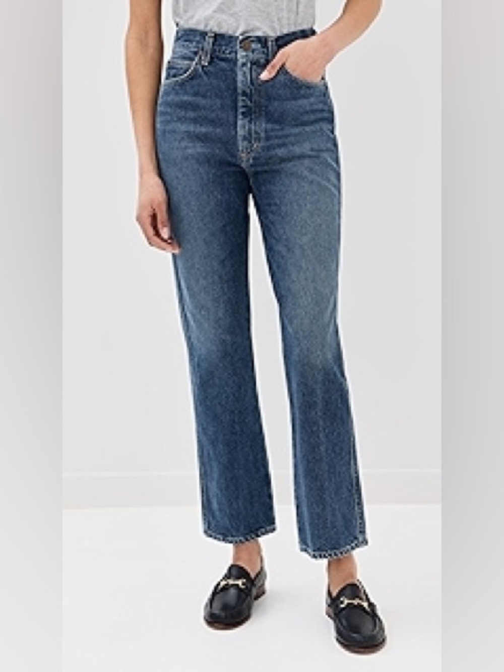 AGOLDE Pinch Waist High Rise Kick Jeans - Placebo